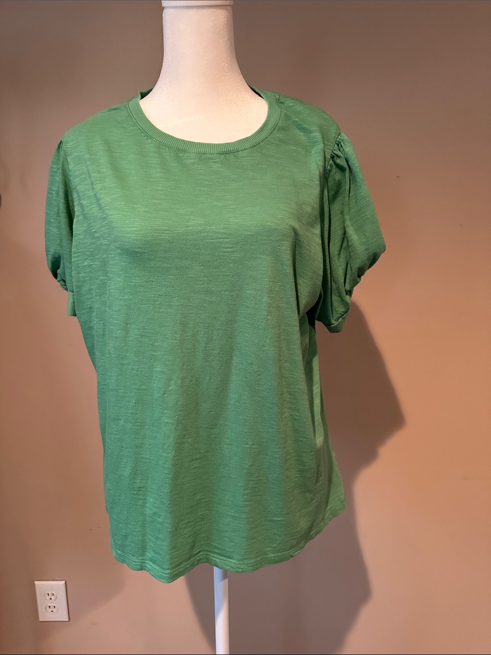 Classic Crewneck Green Women's Top